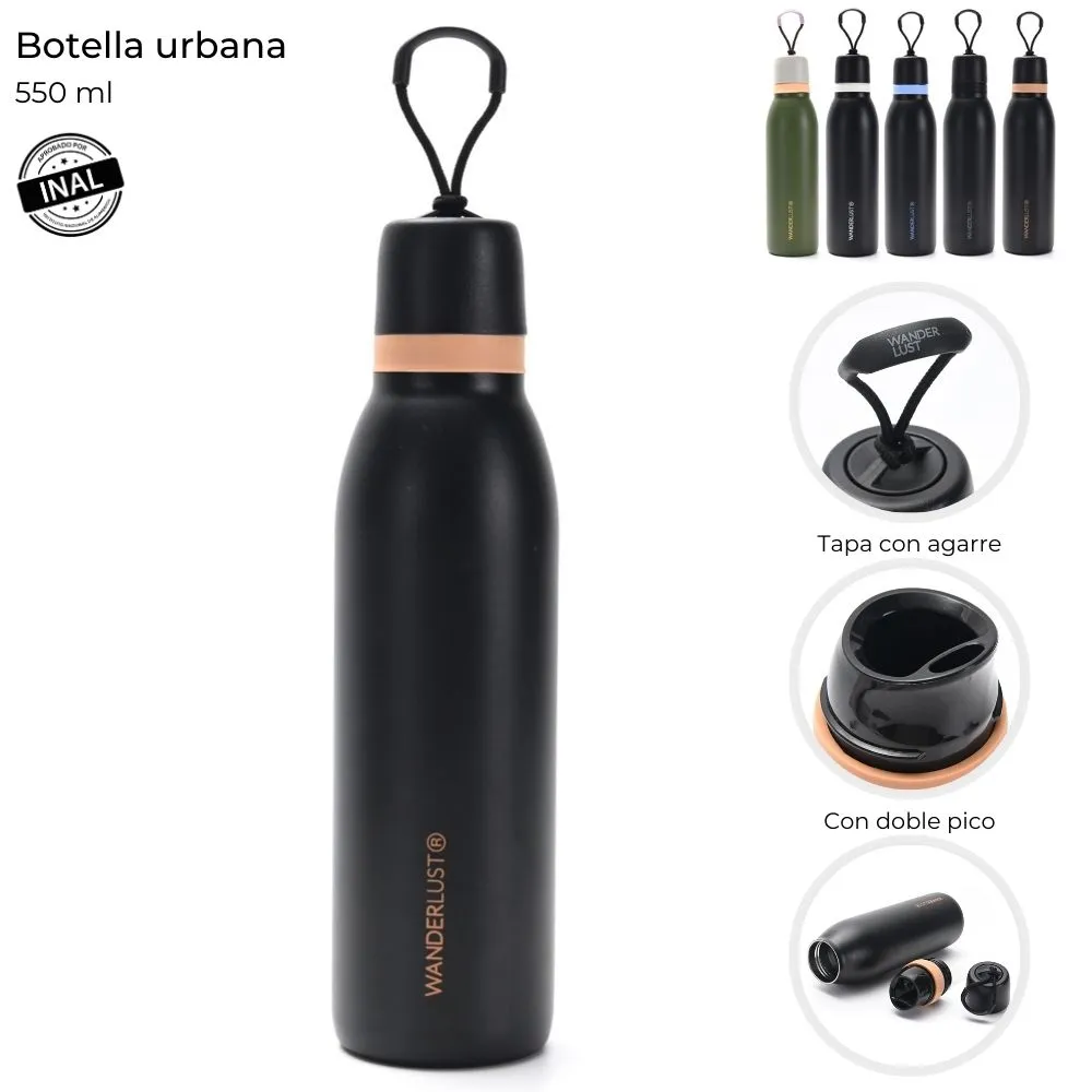 BOTELLA TERMICA URBANA C/TAPA 550ML
