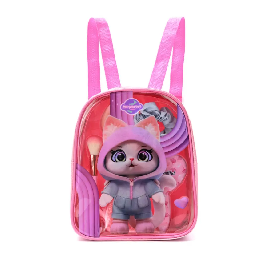 MOCHILA C/SET BEAUTY GATITO