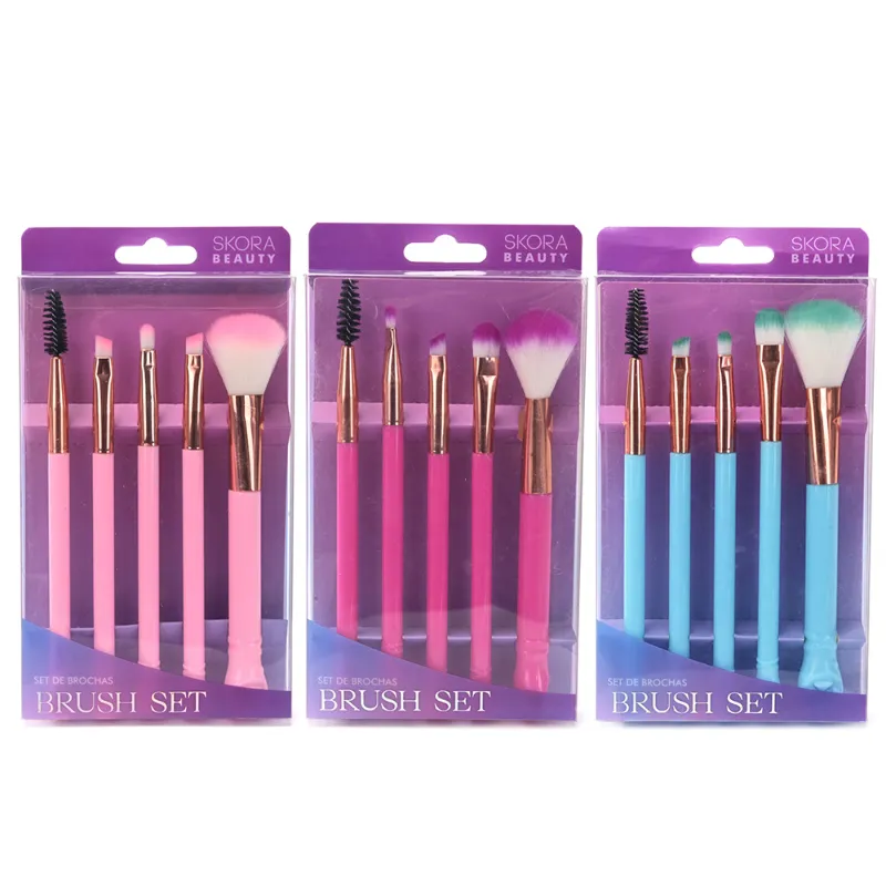 SET BROCHAS DE MAQUILLAJE MANGO PATITAS X 5  44026