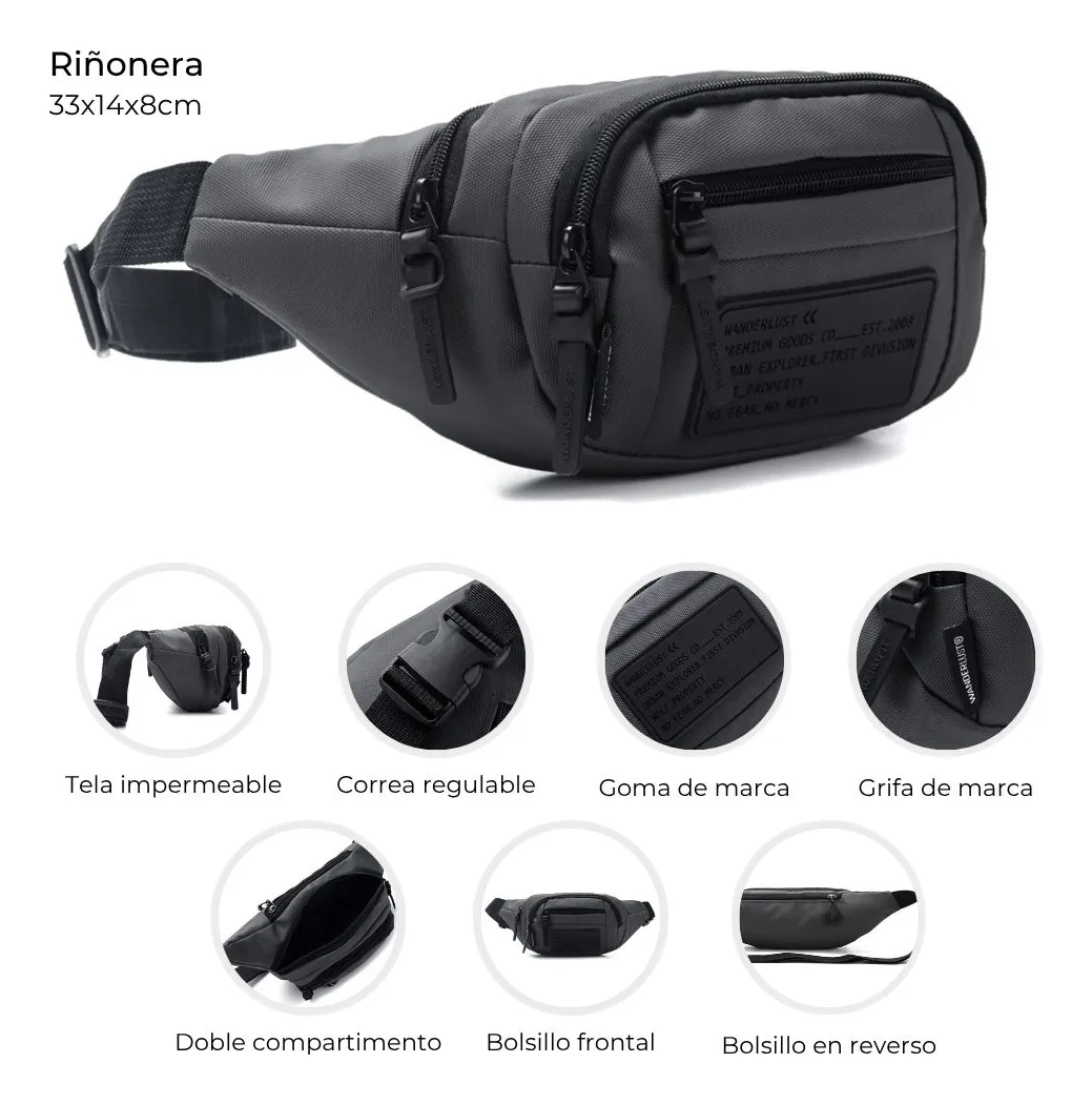 RINONERA 33X14 DOBLE COMPARTIMENTO
