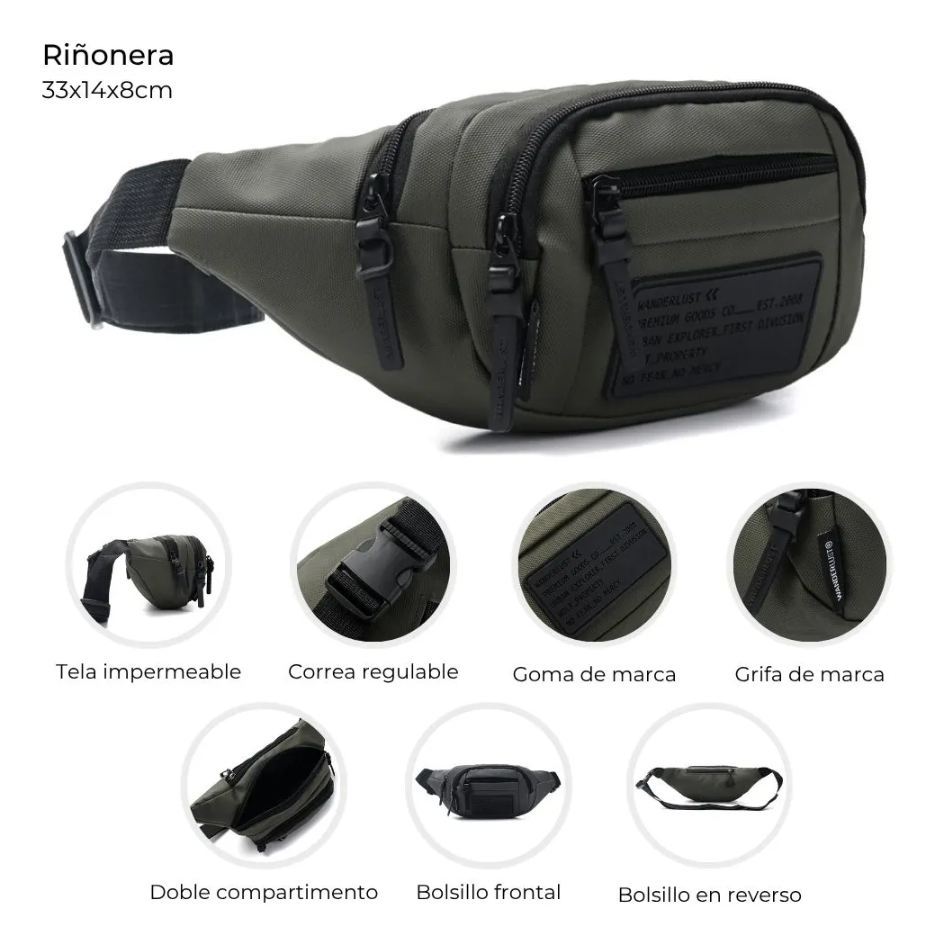 RINONERA 33X14 DOBLE COMPARTIMENTO