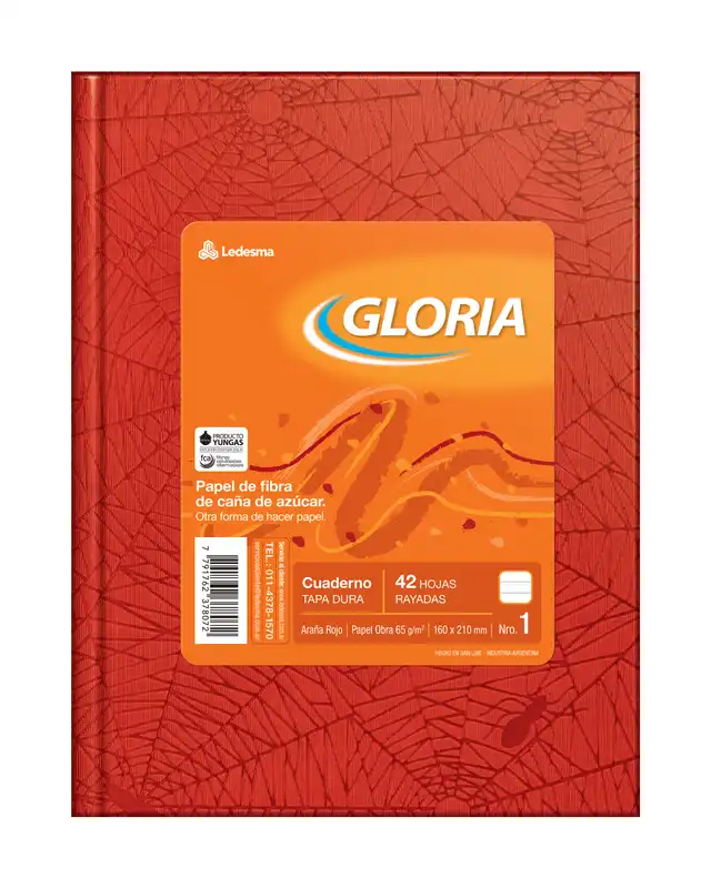 CUADERNO GLORIA  ARANA X 42 RAY.