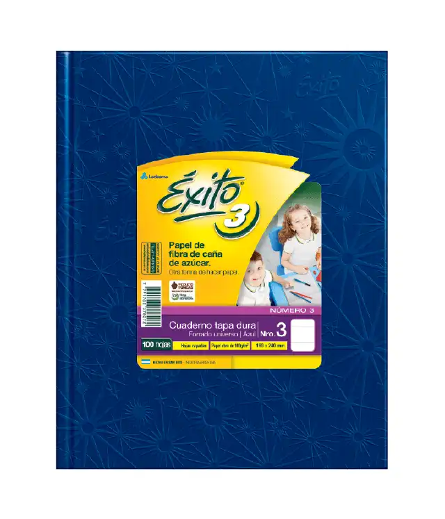 CUADERNO EXITO N3 AZUL ARANA X 100 RAY.