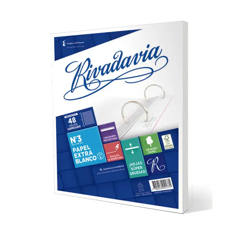 REP. RIVADAVIA EXTRA BLANCO X 48 CUAD.