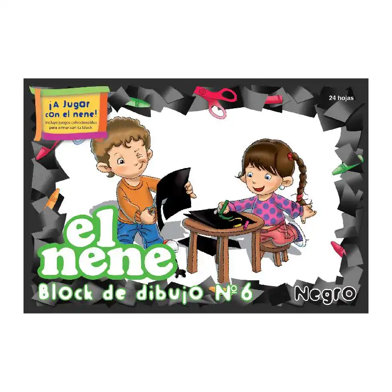 BLOCK DIBUJO EL NENE N 6 NEGRO