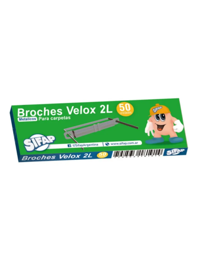 BROCHE VELOX METALICO X 50 UNID