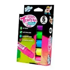 TEMPERA SIFAP SOLIDA FLUO X 6