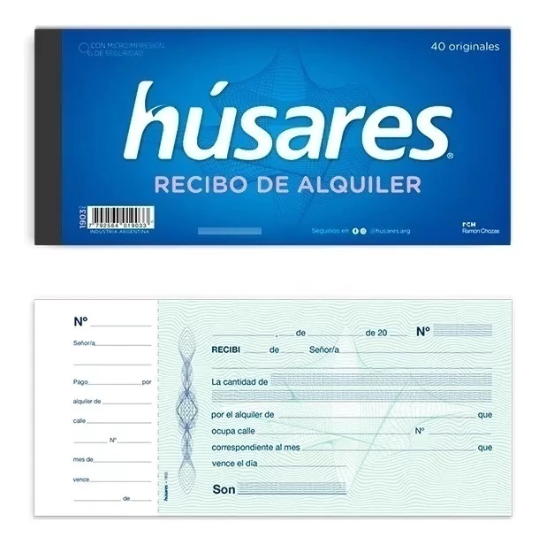 RECIBI HUSARES ALQUILER 1903