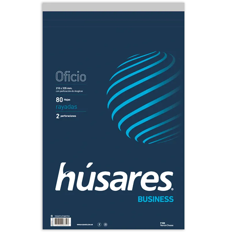 BLOCK PEGADO HUSARES BUSINESS OFICIO 80H RAYADO