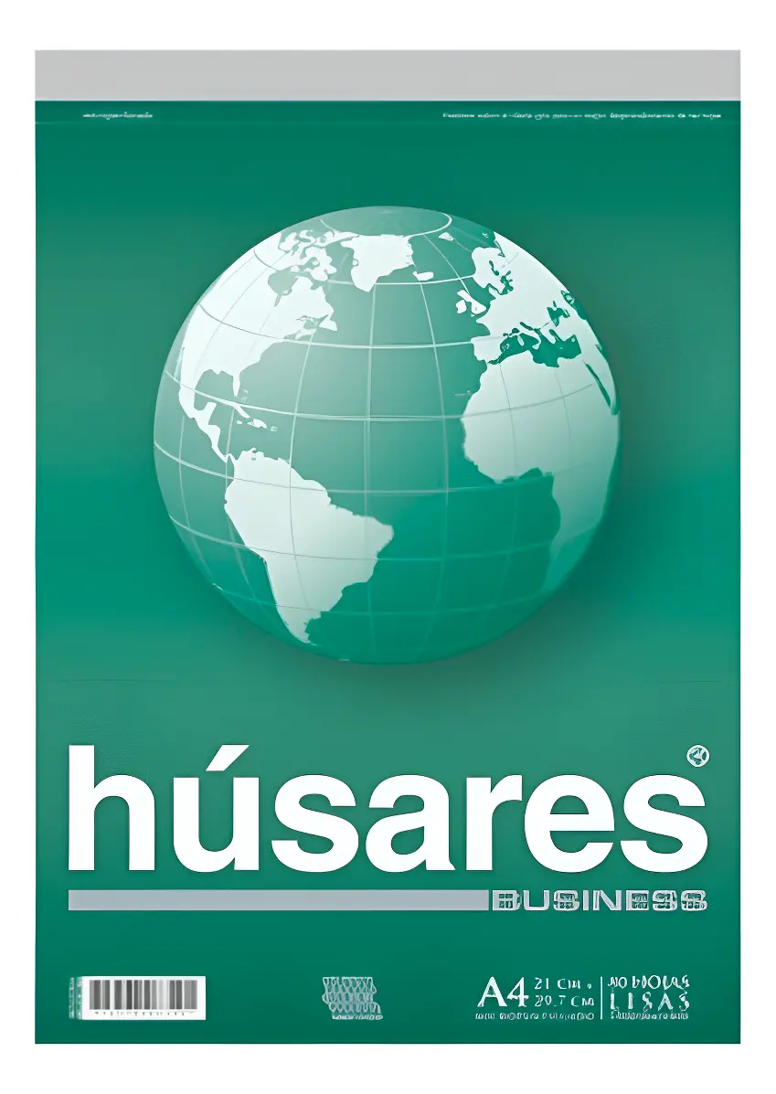 BLOCK PEGADO HUSARES BUSINESS A4 SIN PERFORAR 80H LISO