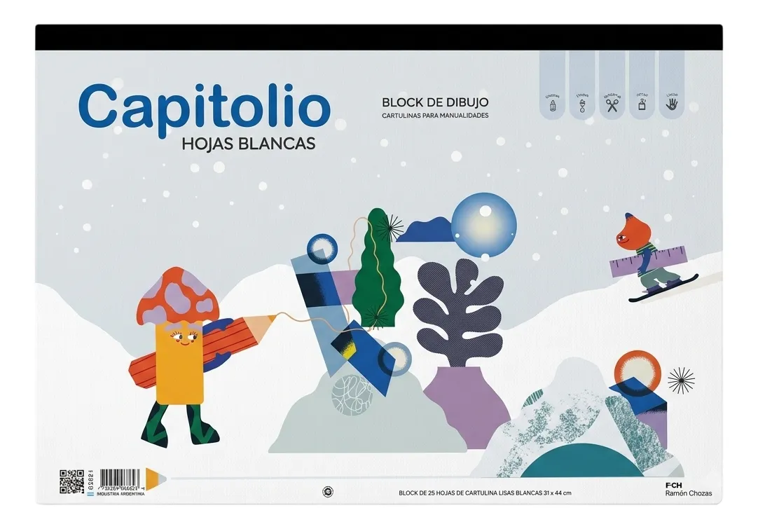 BLOCK DE DIBUJO HUSARES CAPITOLIO N6 BLANCO 25H
