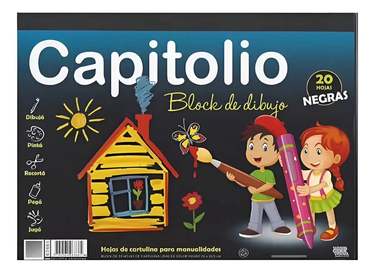 BLOCK DE DIBUJO HUSARES CAPITOLIO N 5 NEGRO 20H