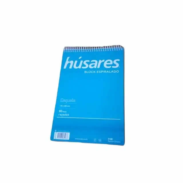 BLOCK  A5 HUSARES C/ESPIRAL X80H. RAYADO