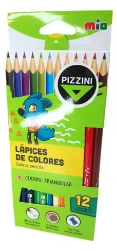 LAPIZ COLOR PIZZINI TRIANG. LARGO X12U. (LML2712)