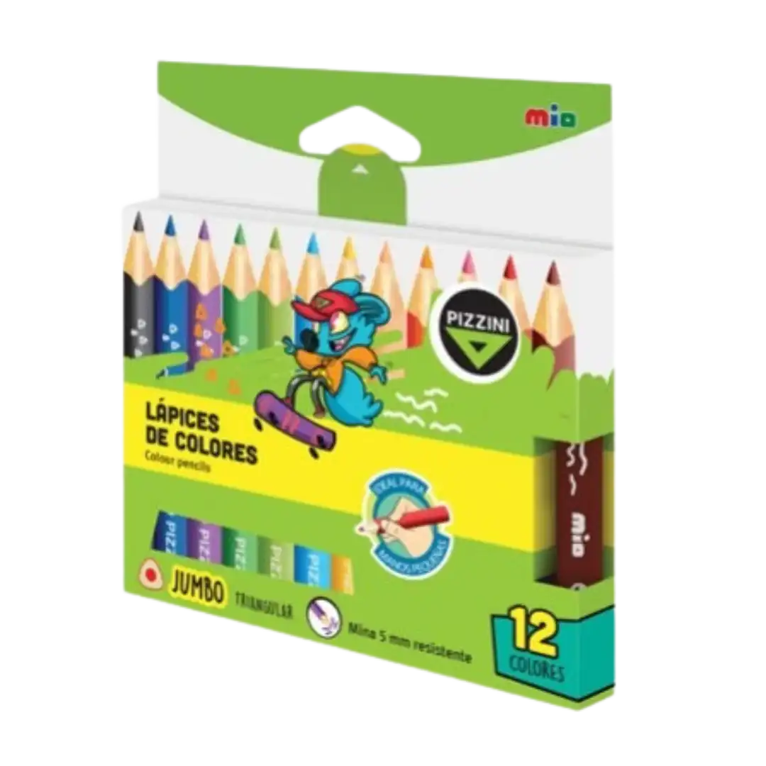 LAPIZ PIZZINI COLOR X 12 CORTO JUMBO