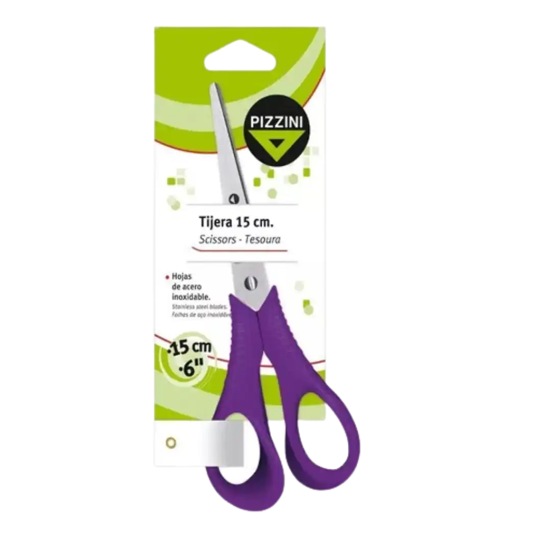 TIJERA PIZZINI 15 CM ASAS ERGONOMICAS