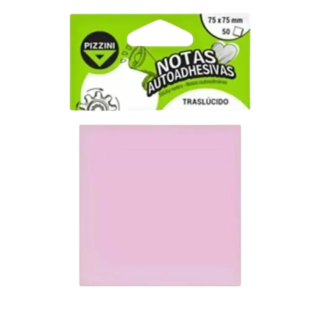 NOTAS ADHESIVAS PIZZINI 75X75X50 ROSA TRASL