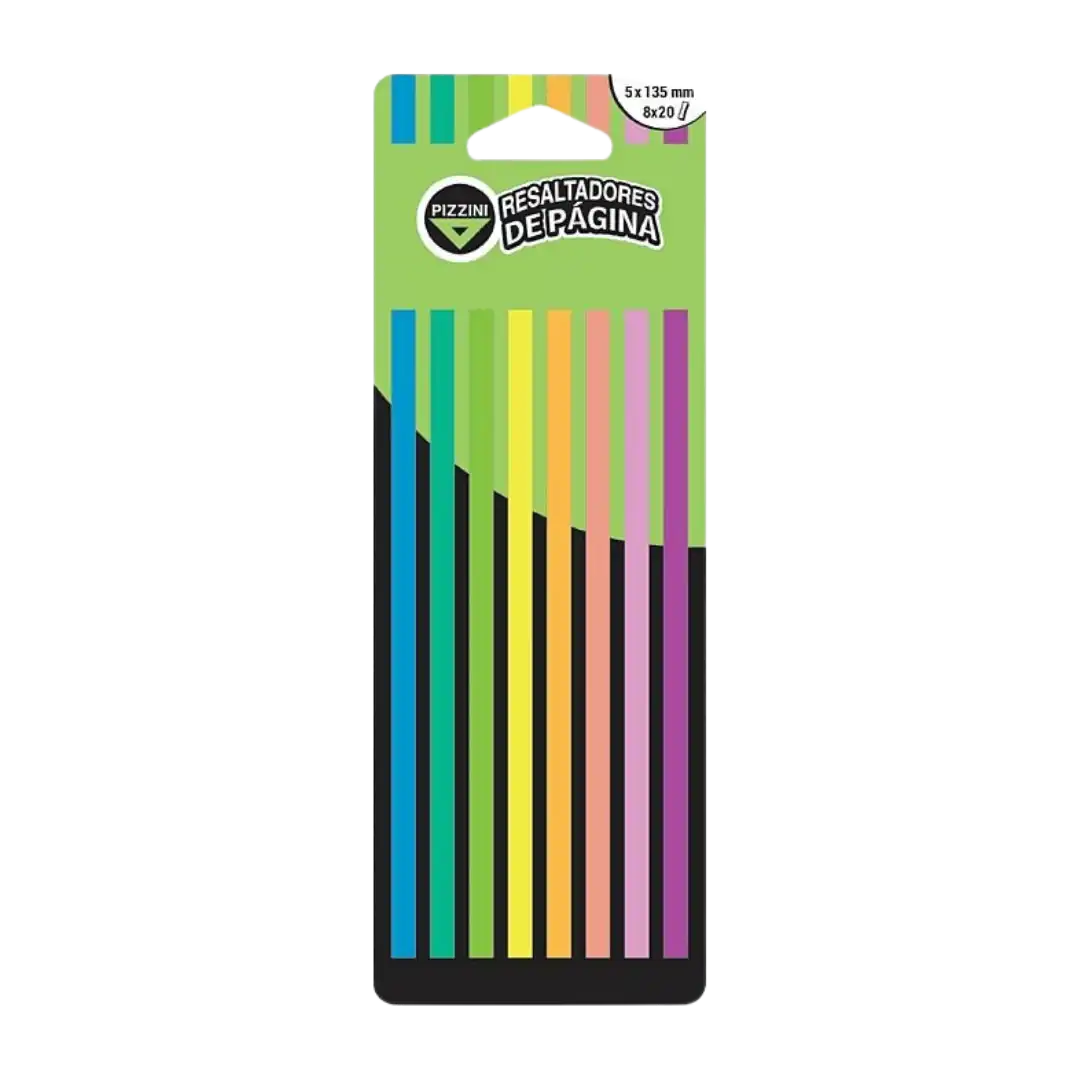 NOTAS AUTOADHESIVAS RESALTADOR PIZZINI FLUO 8X20