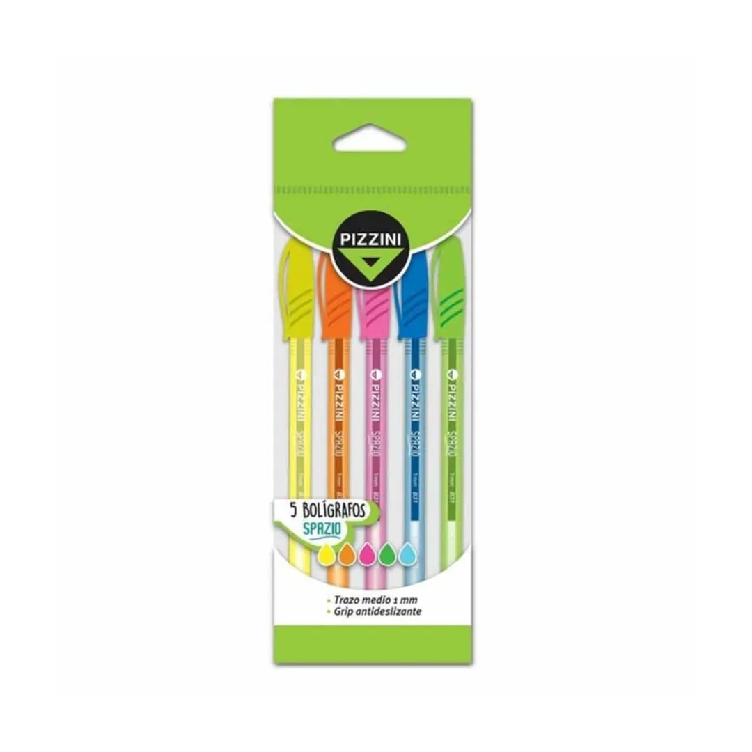 BOLIGRAFO PIZZINI SPAZIO X 5 COLORES