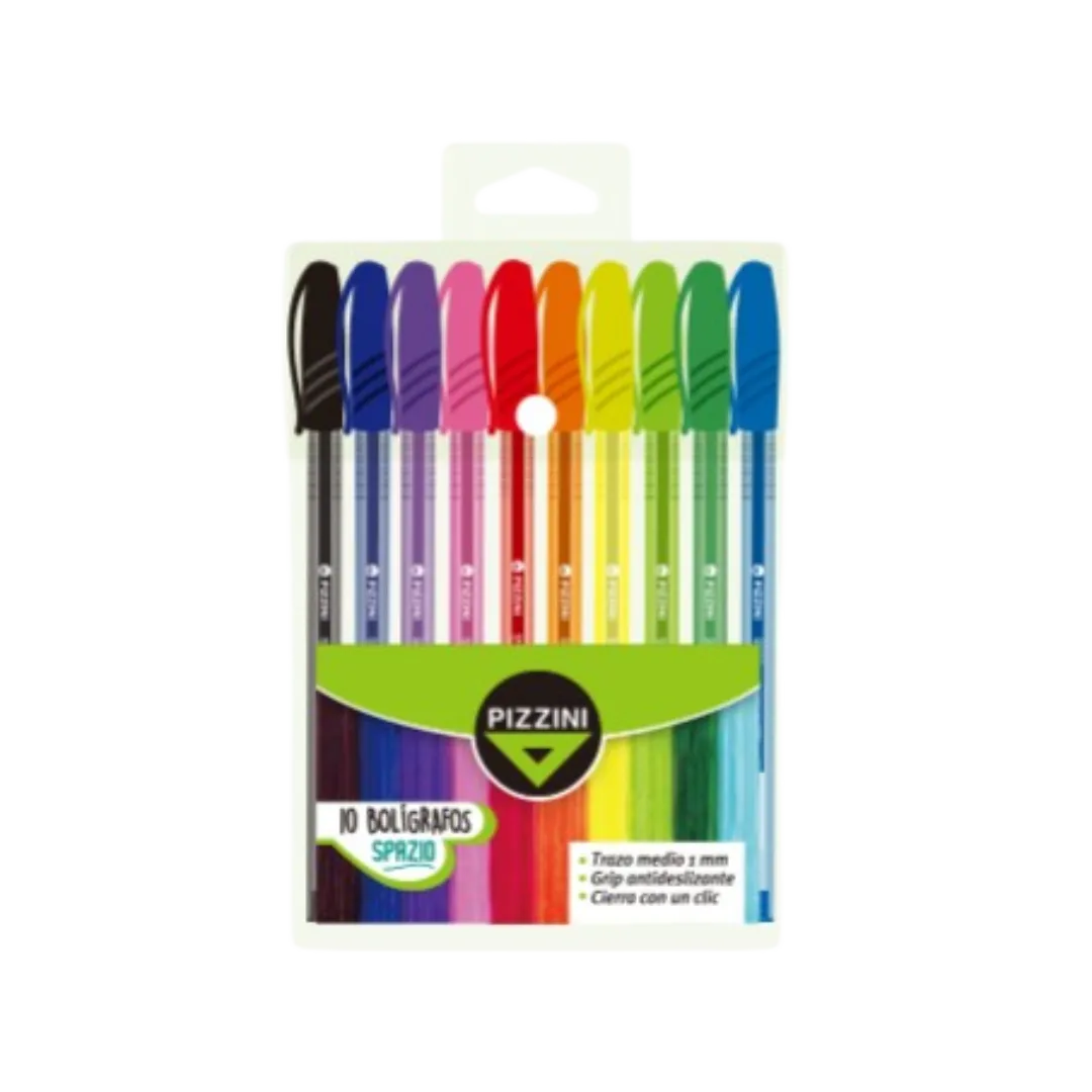 BOLIGRAFO PIZZINI SPAZIO X 10 COLORES