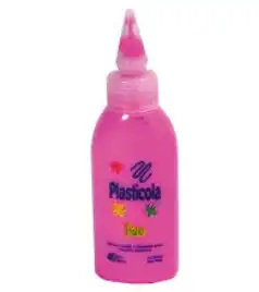 ADHESIVO PLASTICOLA FLUO X 40 ROSA