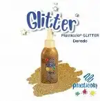 ADHESIVO PLASTICOLA GLITTER X 40 DORADO