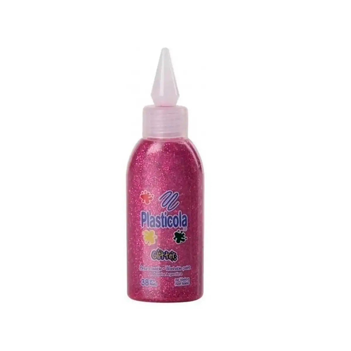 ADHESIVO PLASTICOLA GLITTER X 40 MAGENTA