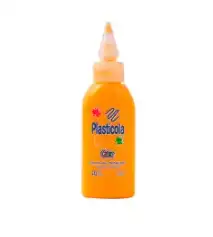 ADHESIVO PLASTICOLA GLITTER X 40 NARANJA