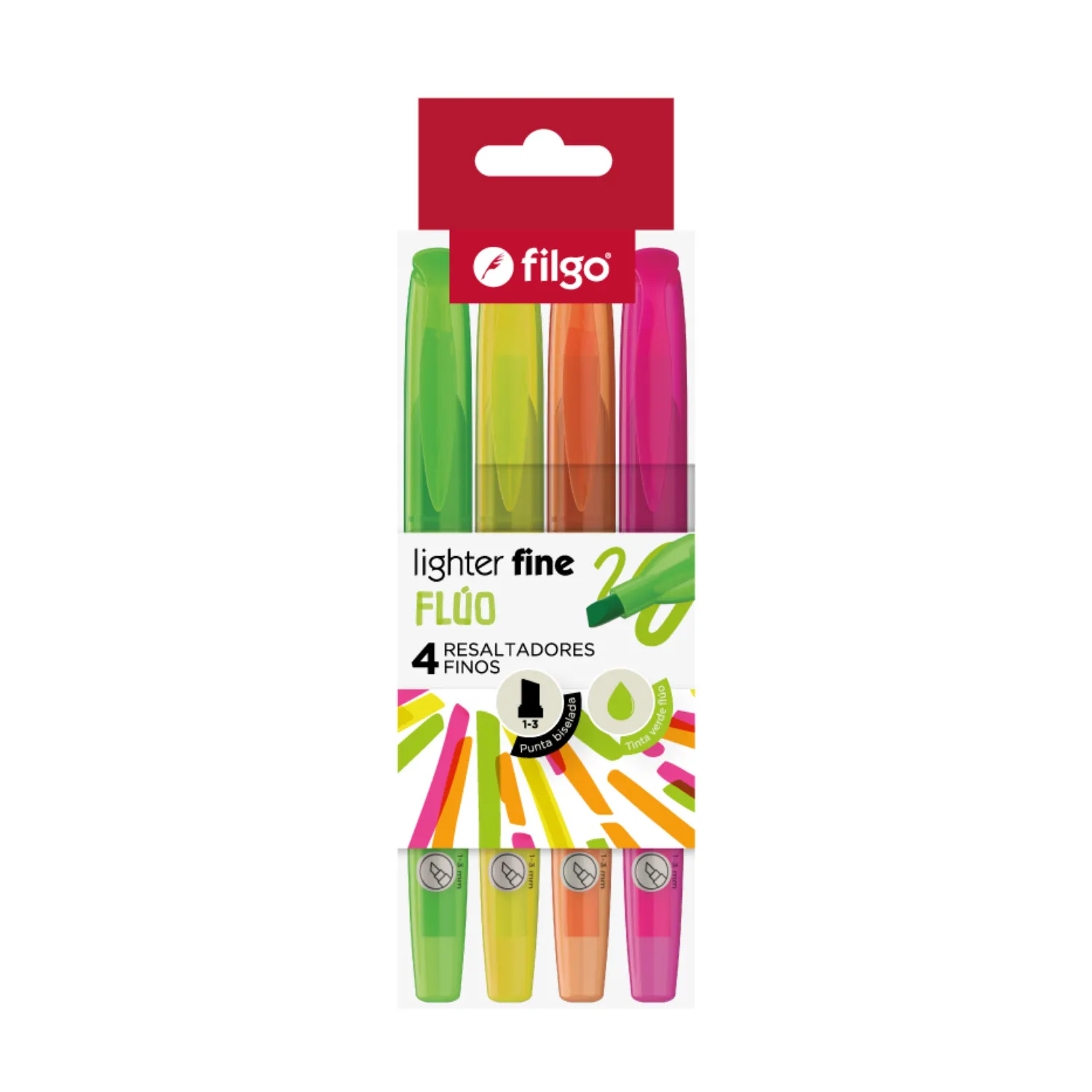 RESALTADOR FILGO LIGHTER FINE FLUO EST X4