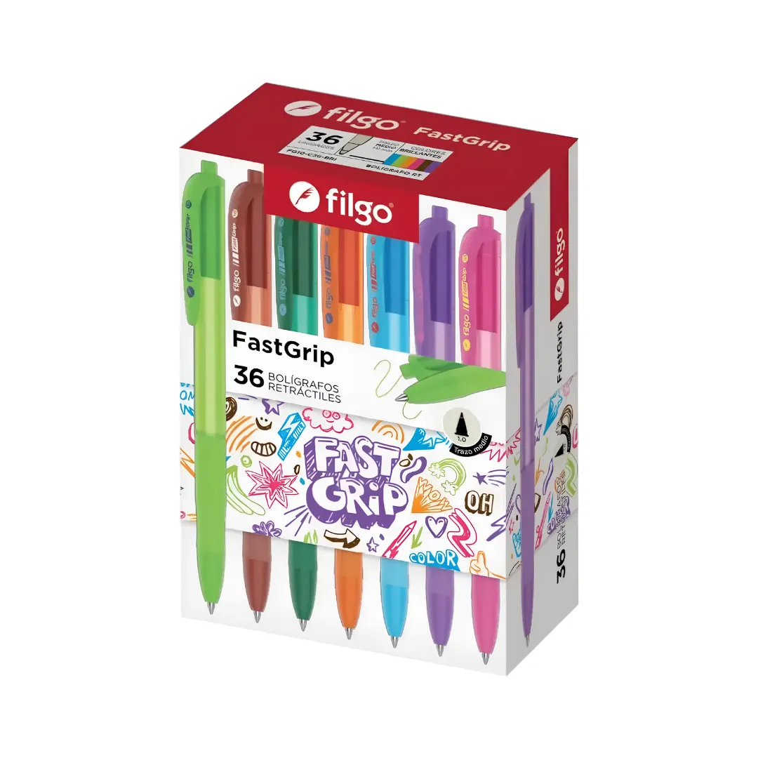 BOLIGRAFO FILGO FAST GRIP RET. 1.0 COLOR SURTIDO