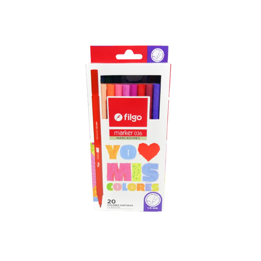 MARCADOR FILGO MARKER 036 X 20