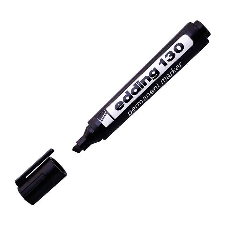 MARCADOR EDDING 130 PERM. PTA. CHANFLE NEGRO