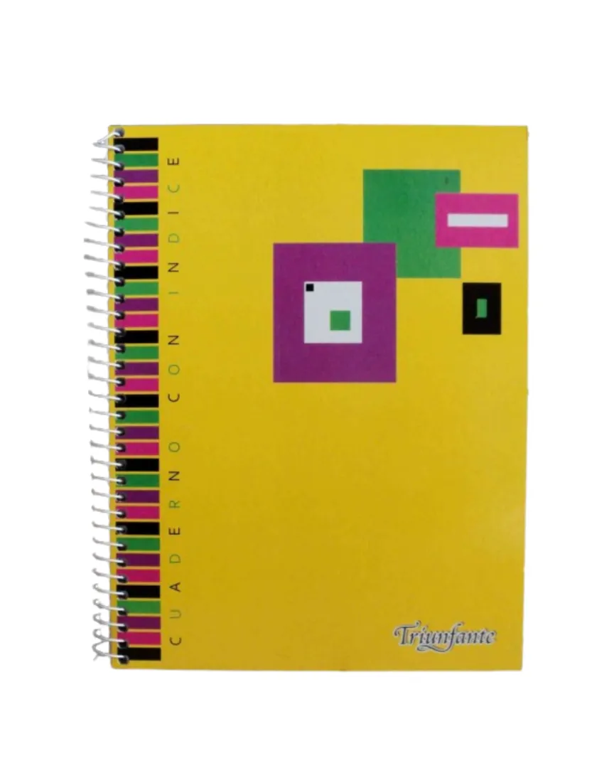CUADERNO C/INDICE TRIUNFANTE C/ESPIRAL T/F 16X21 96H