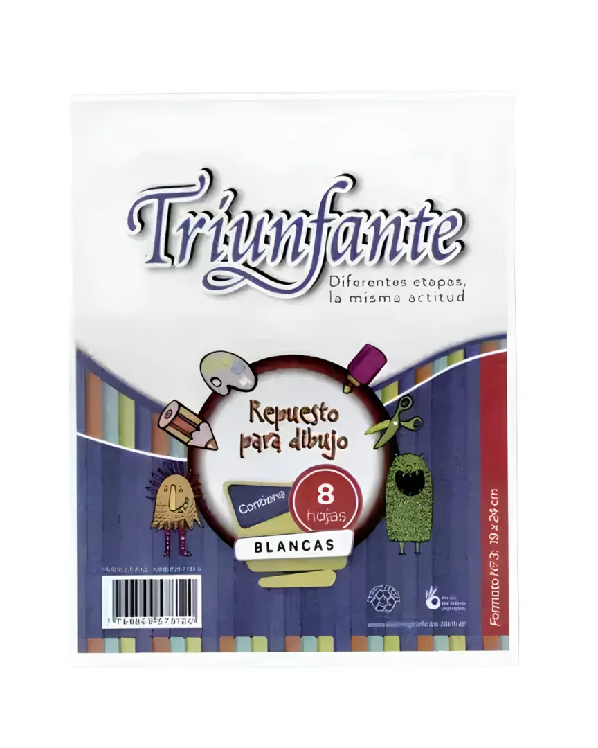 REPUESTO DE DIBUJO TRIUNFANTE N3 BLANCO