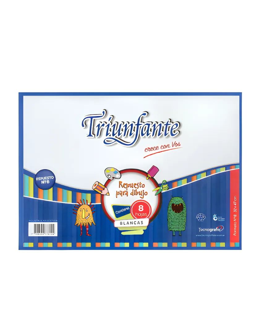 REPUESTO DE DIBUJO TRIUNFANTE N6 BLANCO 8H