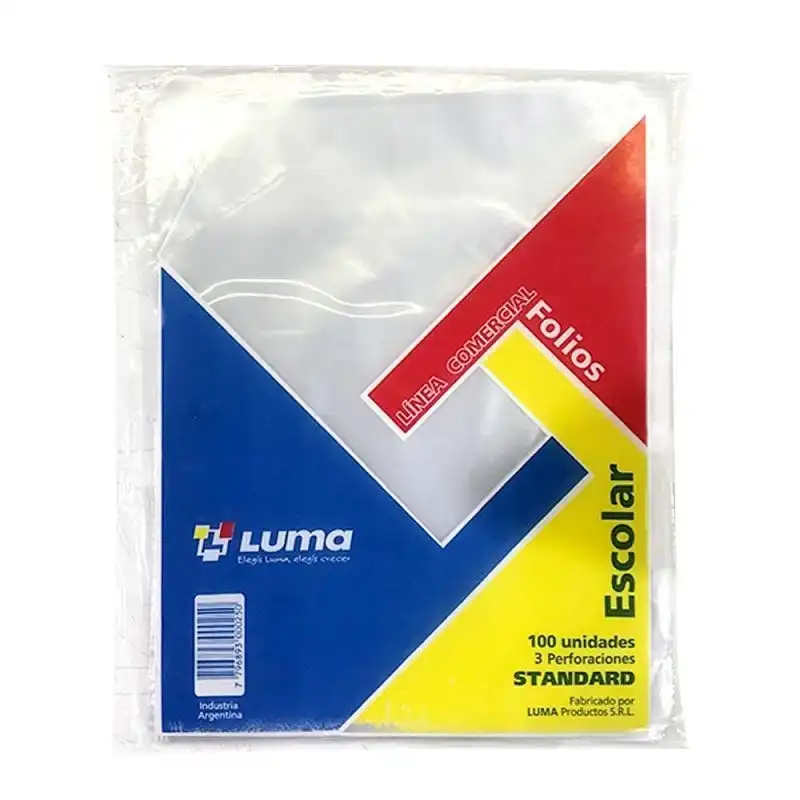 FOLIO LUMA ESCOLAR LIVIANO X 100 UNID