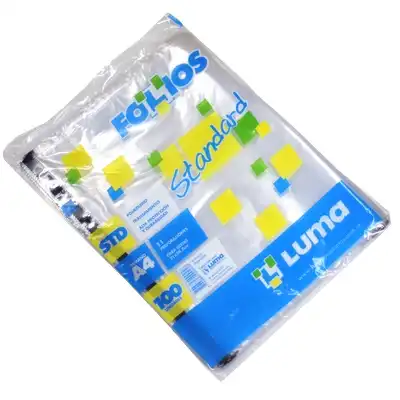 FOLIO LUMA A4 STANDAR X 100