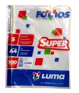 FOLIO LUMA A4 PESADO X 100
