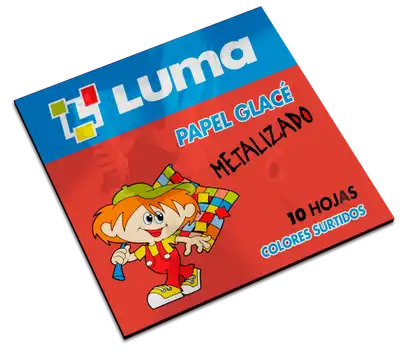 PAPEL GLACE METALIZADO X 10 LUMA