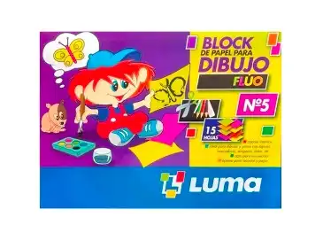 BLOCK DE DIBUJO FLUO N 5 LUMA