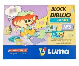 BLOCK DE DIBUJO LUMA PASTEL N.5