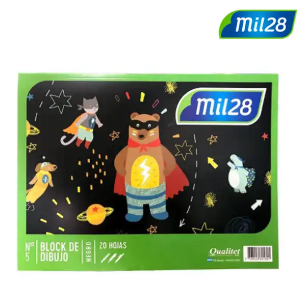 BLOCK DIBUJO N 5 1028 NEGRO 20 HS