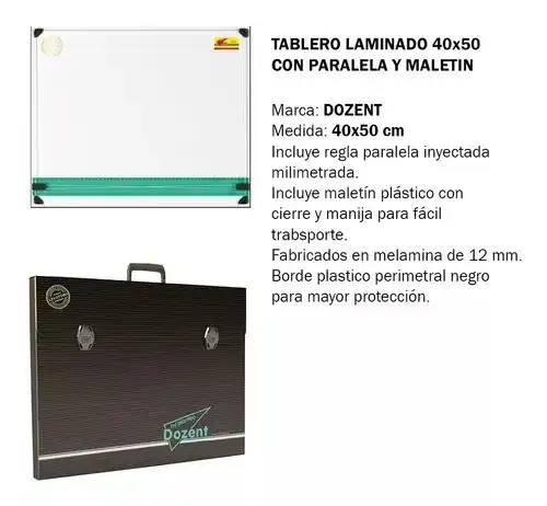 TABLERO DOZENT LAMIN.40x50 C/PARALELA 2649