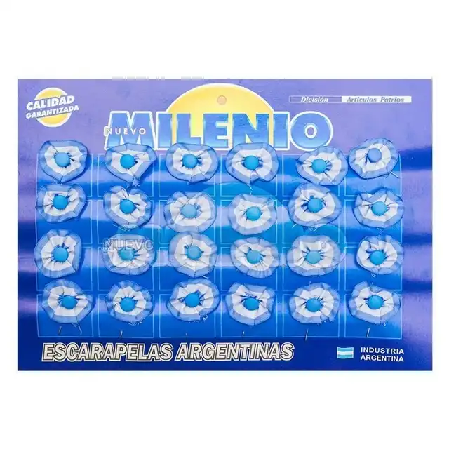 ESCARAPELA REDONDA C/BOTON X 24 N 125
