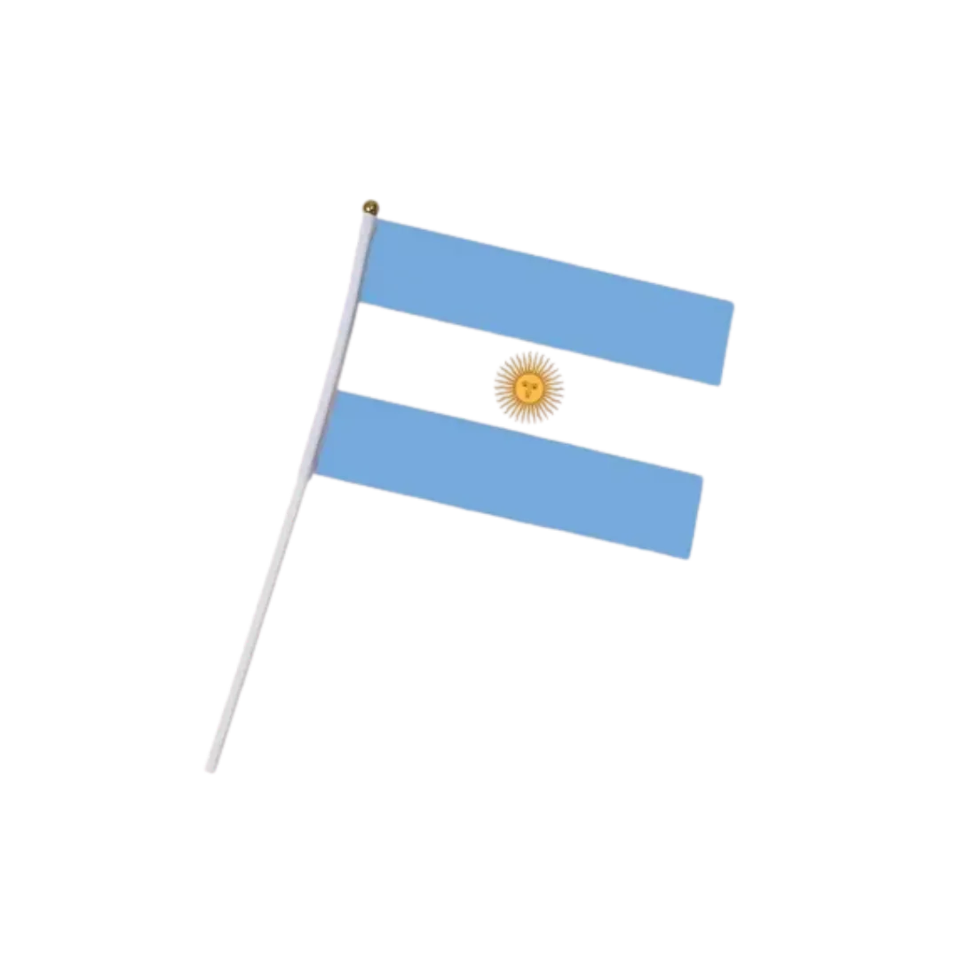 BANDERA ARG PLASTICA N 3 X 12