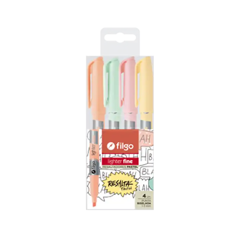 RESALTADOR FILGO PASTEL LIGHTER FINE X 4