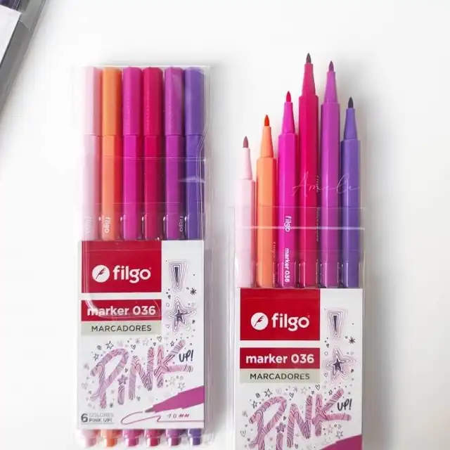 MARCADOR FILGO MICROFIBRA PINK UP X 6