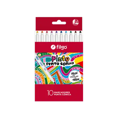 MARCADOR FILGO PUNTA CONICA X 10