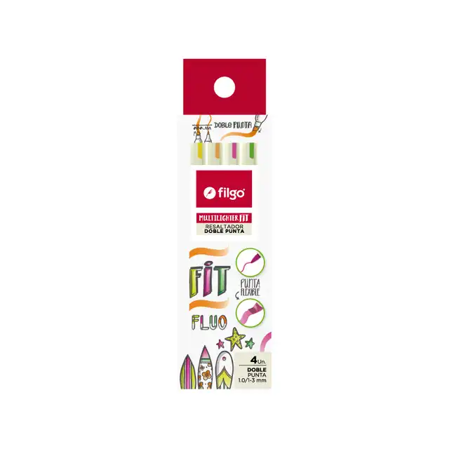 RESALTADOR FILGO DOBLE P. X 4 FIT FLUO