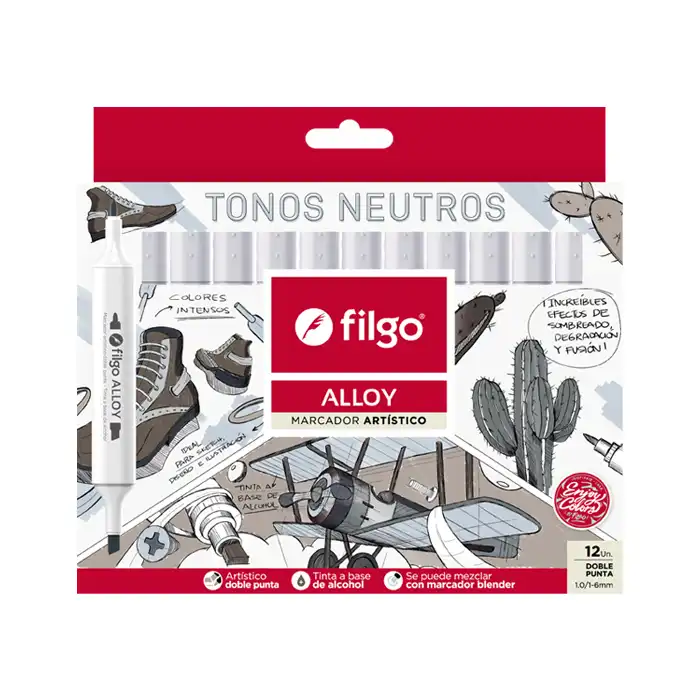 MARCADOR ARTISTICO ALLOY D.PUNTA X 12
